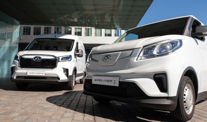 Nijwa Zero Maxus eDeliver 3 en Maxus eDeliver 9 samen