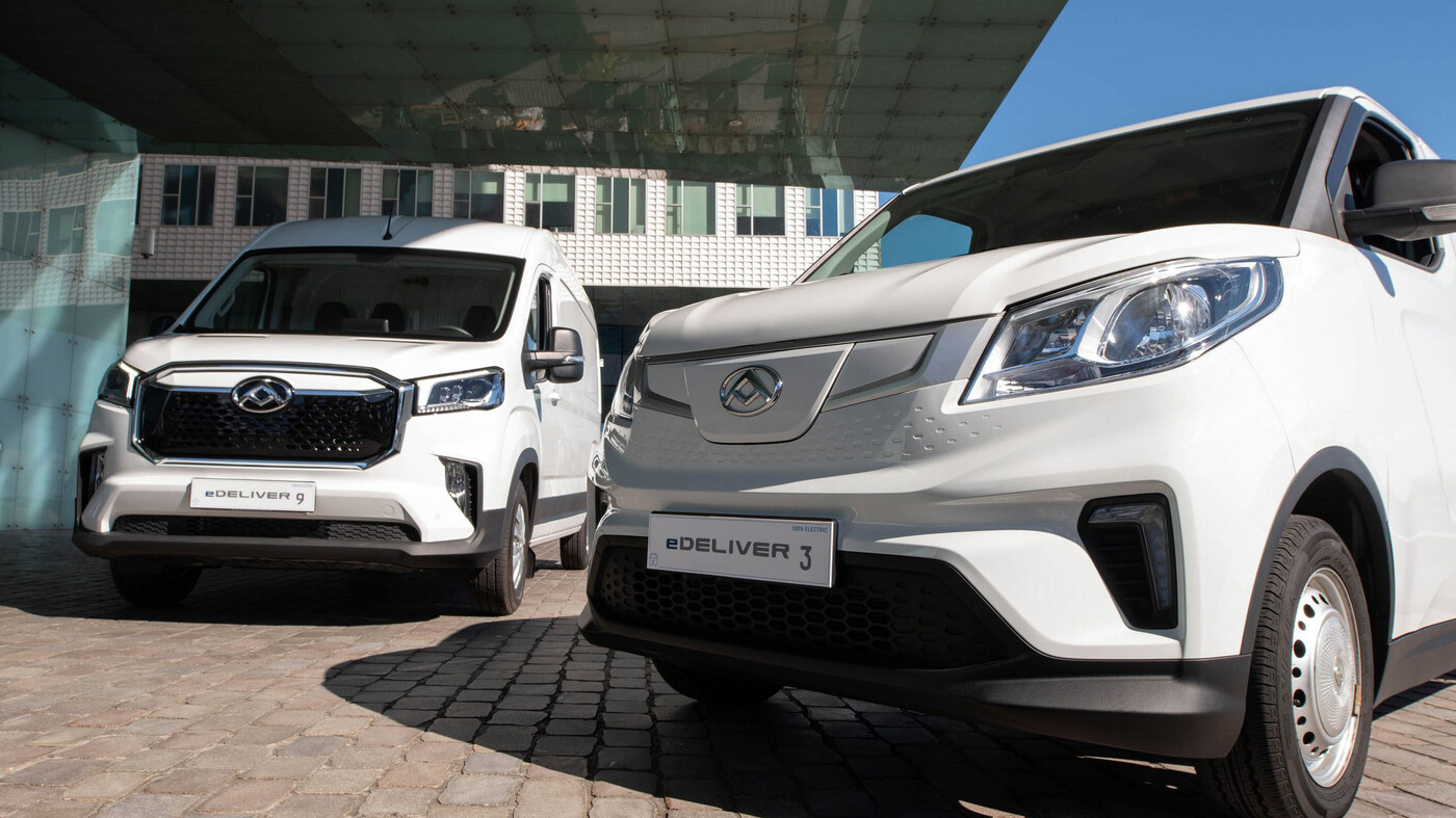 Nijwa Zero Maxus eDeliver 3 en Maxus eDeliver 9 samen